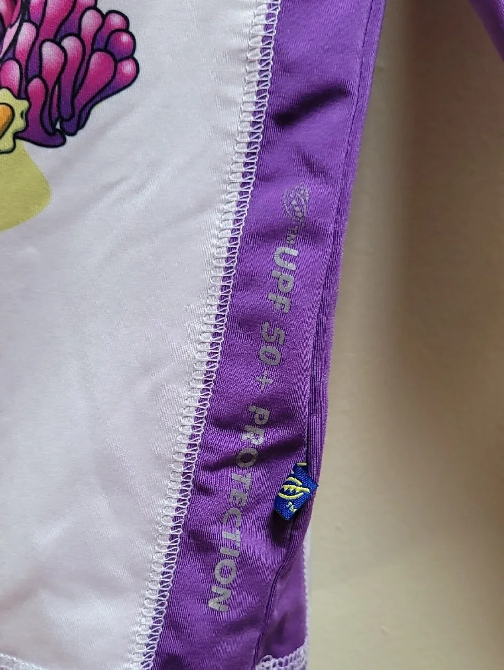UPF 50+ Kids Purple Octopus Rash Guard Swim Shirt